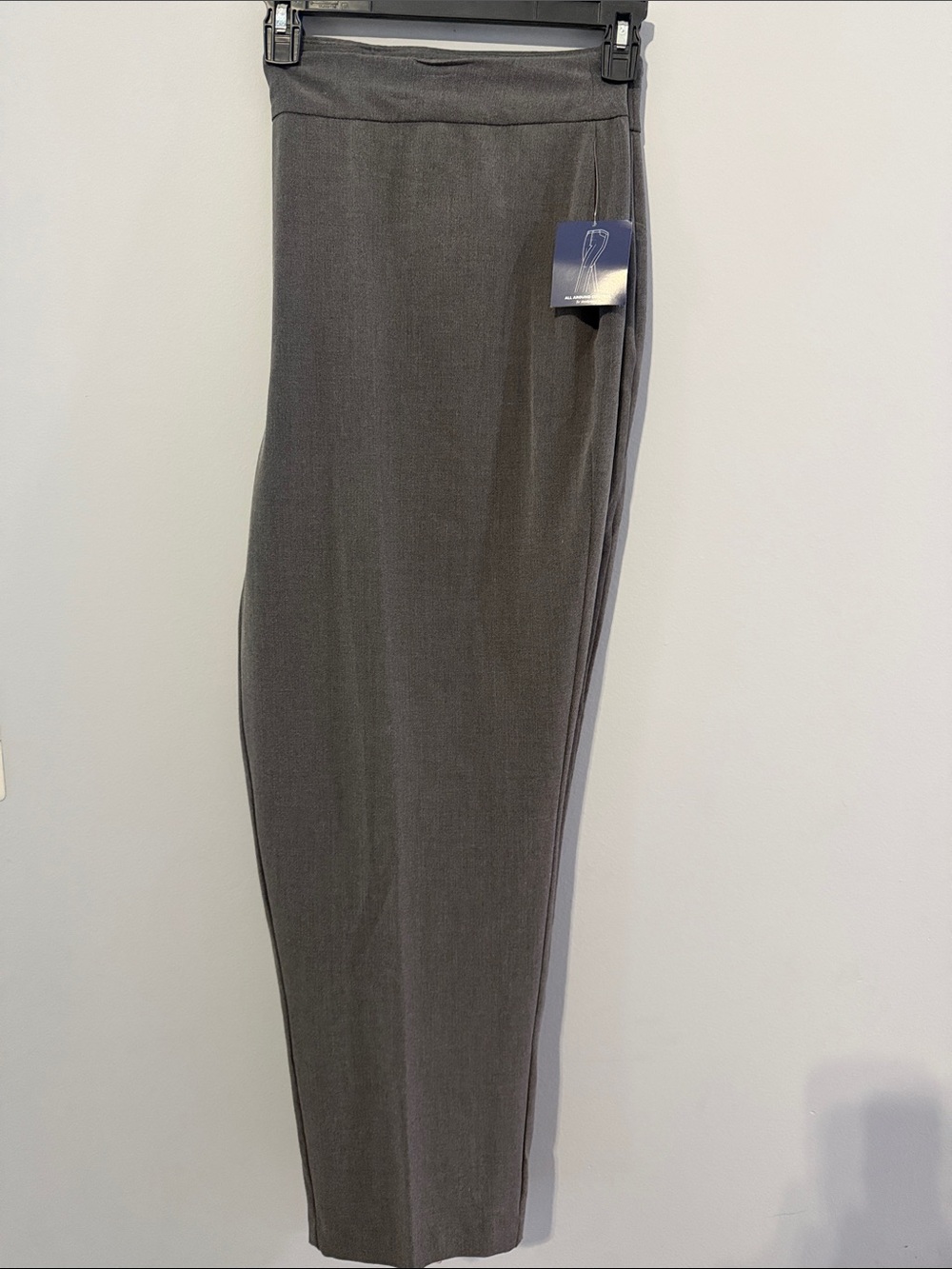 Basic Editions Women's Gray Knit Pencil Skirt